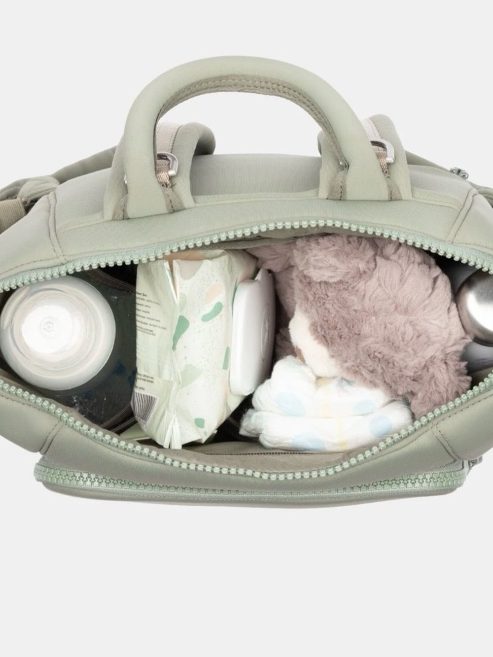 Freshly Picked Seoul Diaper Bag Backpack Neoprene Machine Washable on Olive - Picture 5 of 16